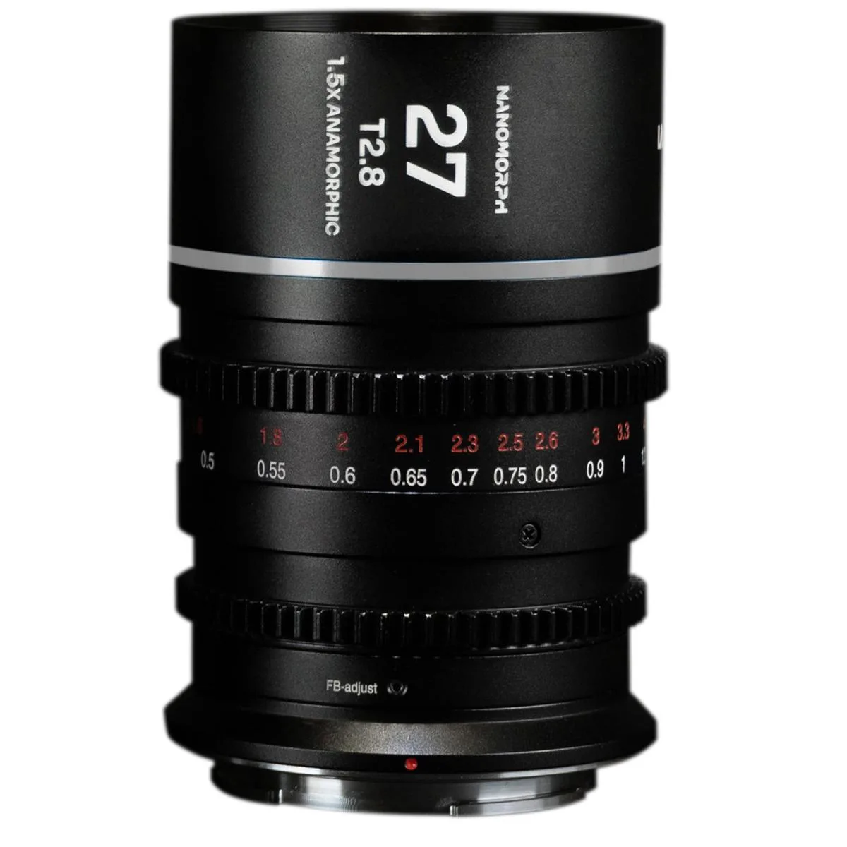 Venus Optics Venus Optics Laowa Nanomorph 27mm T2.8 1.5x S35 Anamorphic Lens Silver Flare Micro Four Thirds — product photo