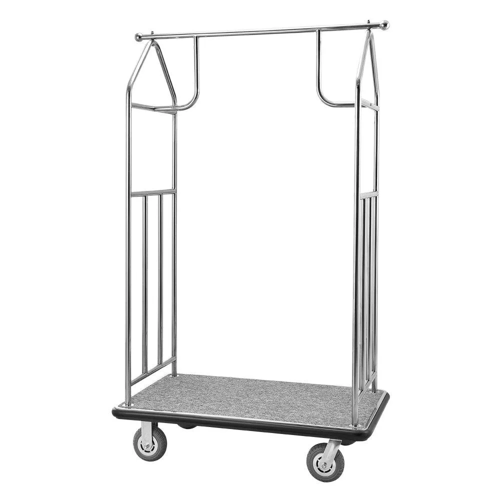VEVOR VEVOR X-126 Luggage Cart 800 lbs Silver Grey Deck 6 in Wheels — product photo