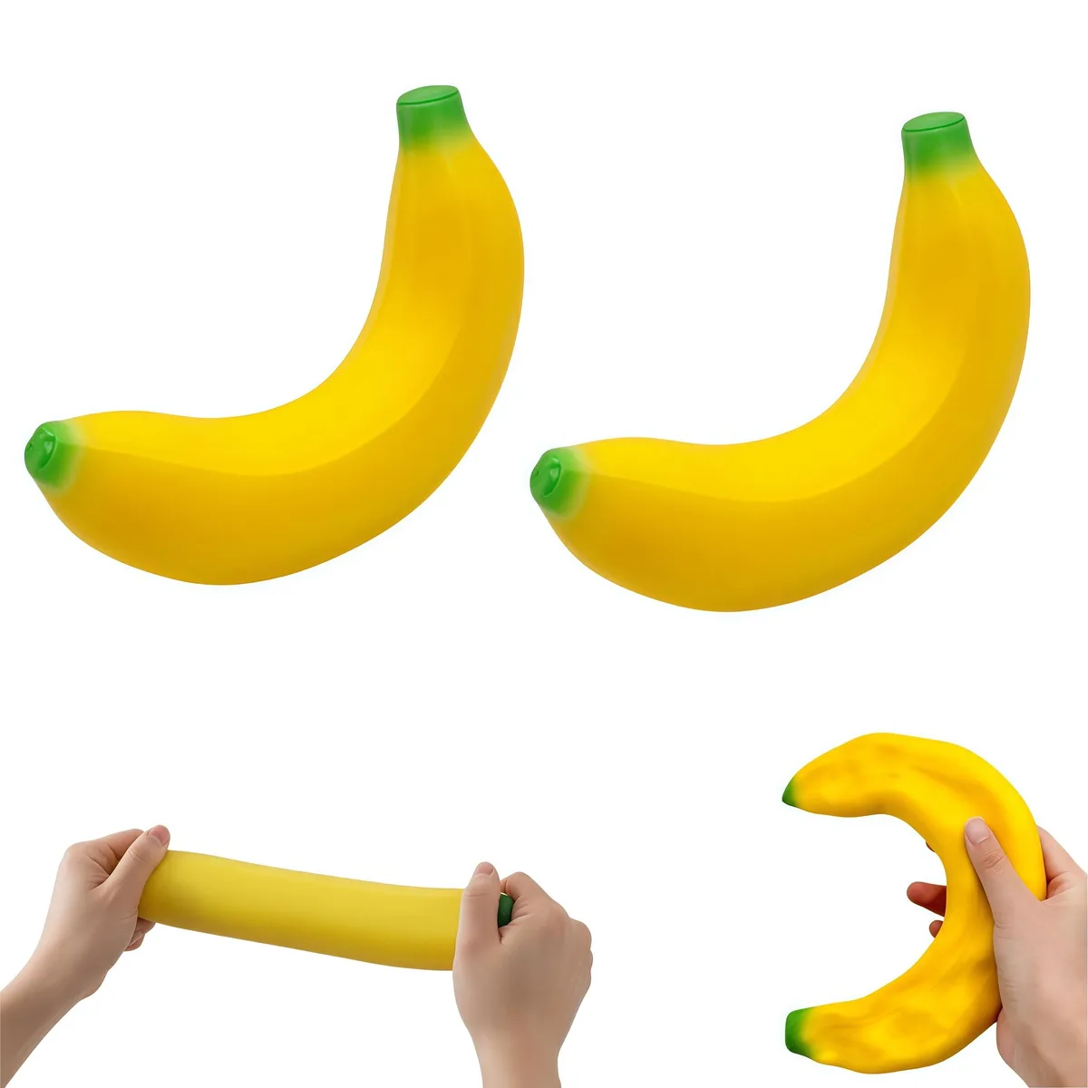  2 Pack Banana Latex Soft Decompression Toy (2 Bananas) — product photo