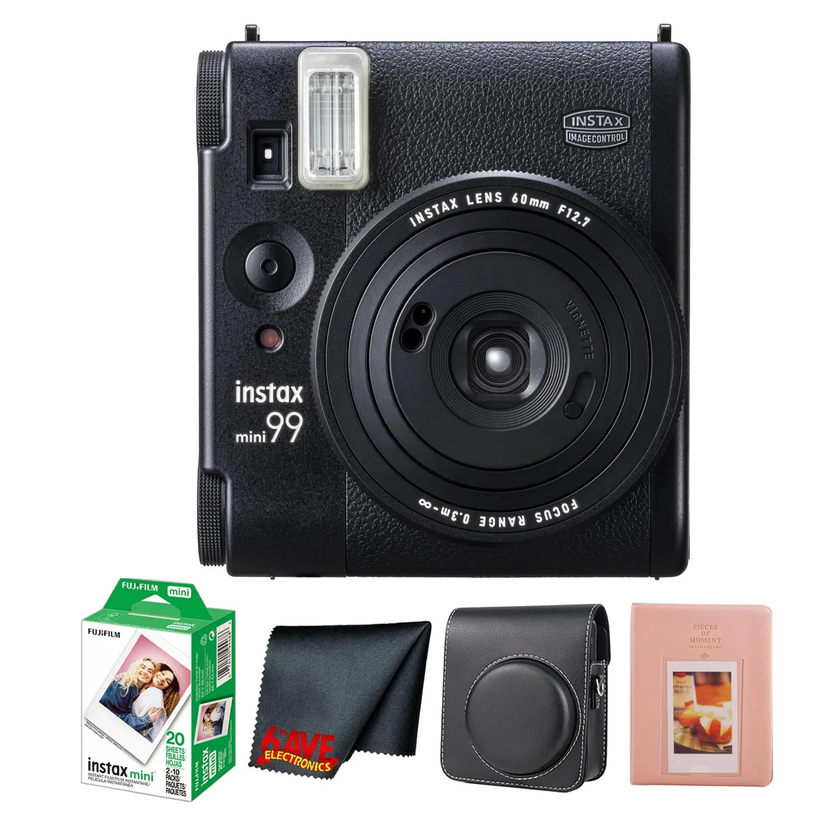 FUJIFILM FUJIFILM INSTAX MINI 99 film camera, Black, 20 film pack — product photo