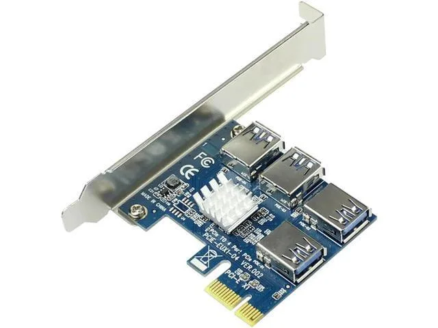 LORDWORLD LORDWORLD PCIe 1x to 16x Riser Card 1 to 4 USB 3.0 — product photo