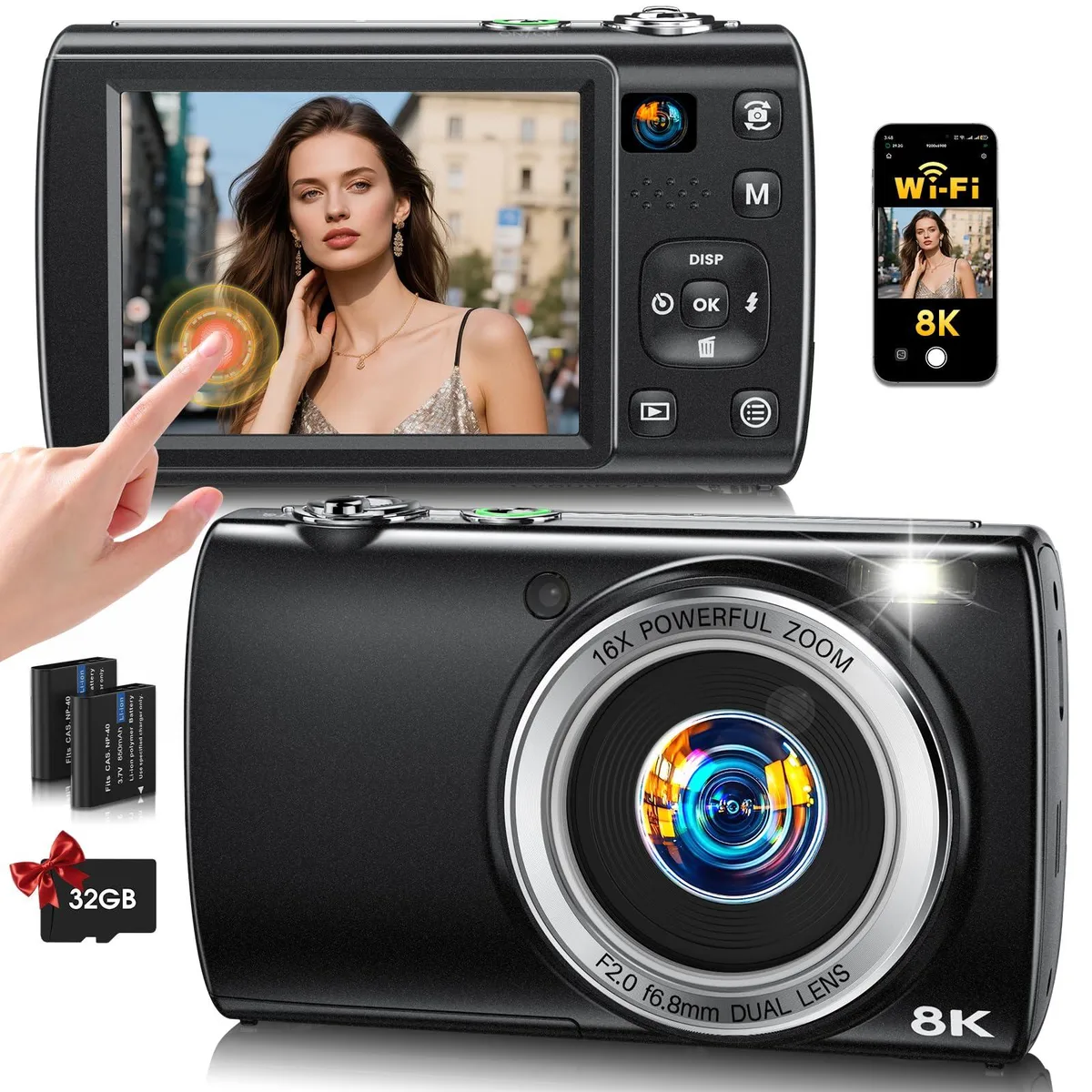  LOUM VE418 88MP 8K DSLR Camera Black — product photo