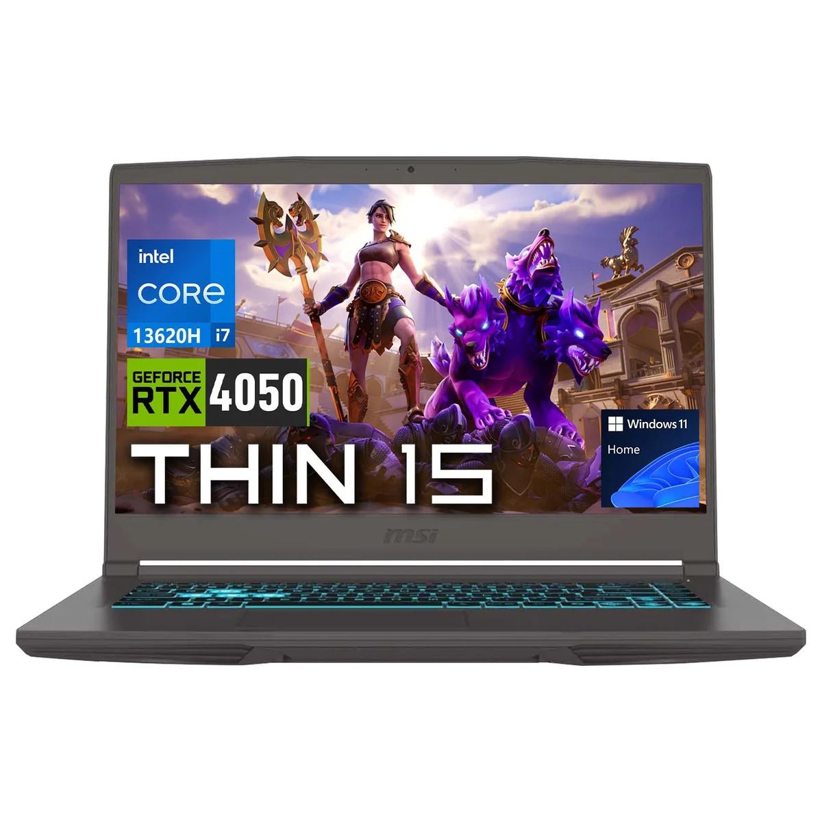 MSI MSI Thin 15 laptop i7-13620H RTX 4050 16GB 2TB 144Hz — product photo
