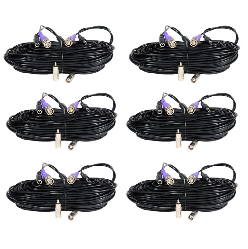 VideoSecu VideoSecu CBV1006 6-pack 100ft BNC video power cable — product photo