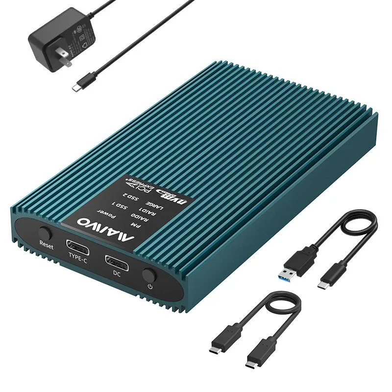 MAIWO MAIWO K2022R Dual Bay NVMe RAID Enclosure 20Gbps USB3.2 Blue — product photo