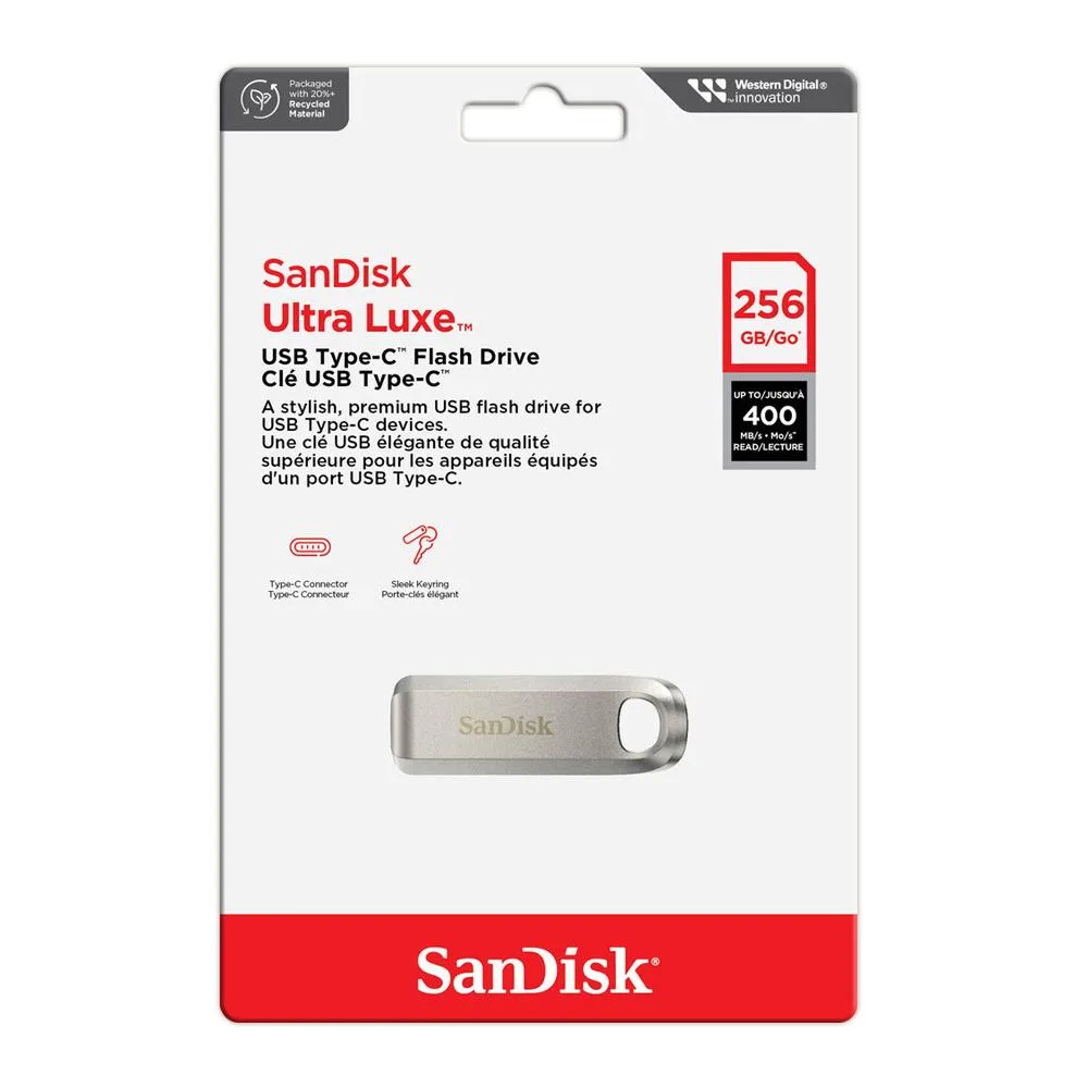 SanDisk SanDisk Ultra Luxe USB Type-C Flash Drive 256GB USB 3.2 Gen 1 400MB/s — product photo