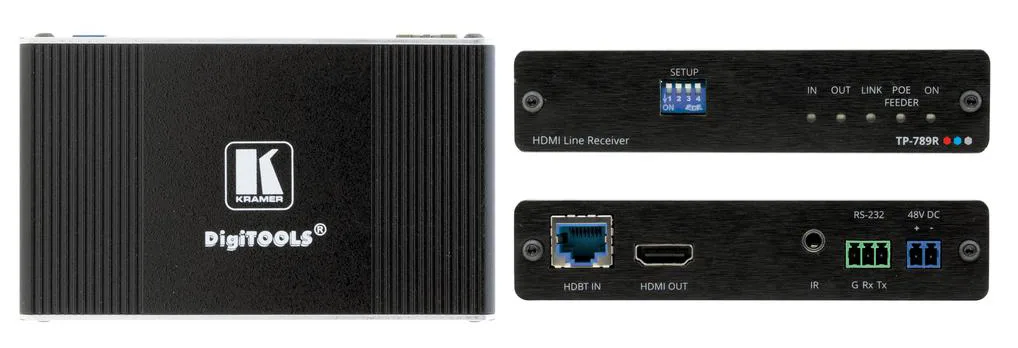 Kramer Kramer TP-789R 4K60 4:2:0 HDMI Bidirectional PoE Receiver with RS-232 handheld pcs accessory — product photo