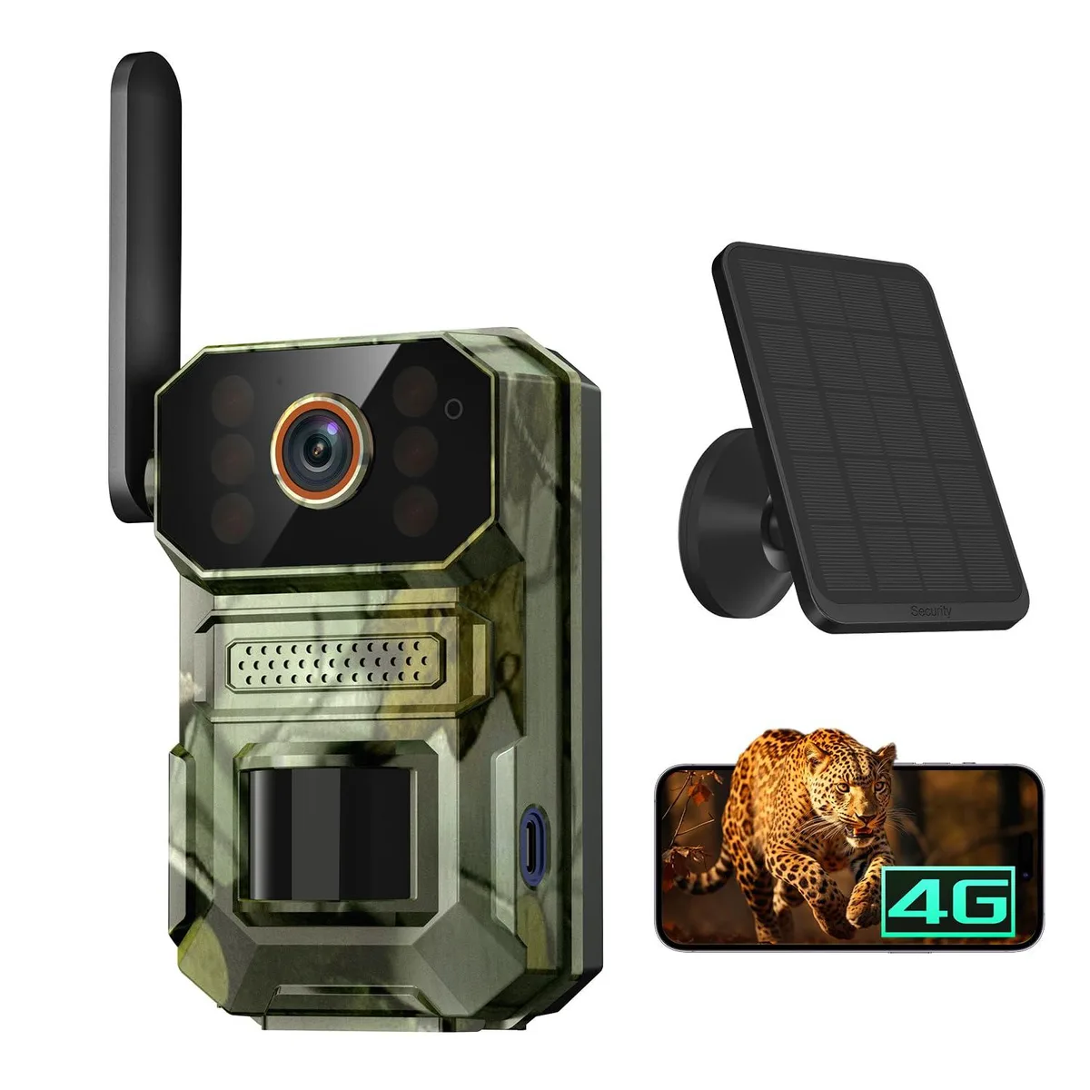  Hubposh Q80-4G 4G LTE Solar Network Camera 1080p 6000mAh IP65 — product photo