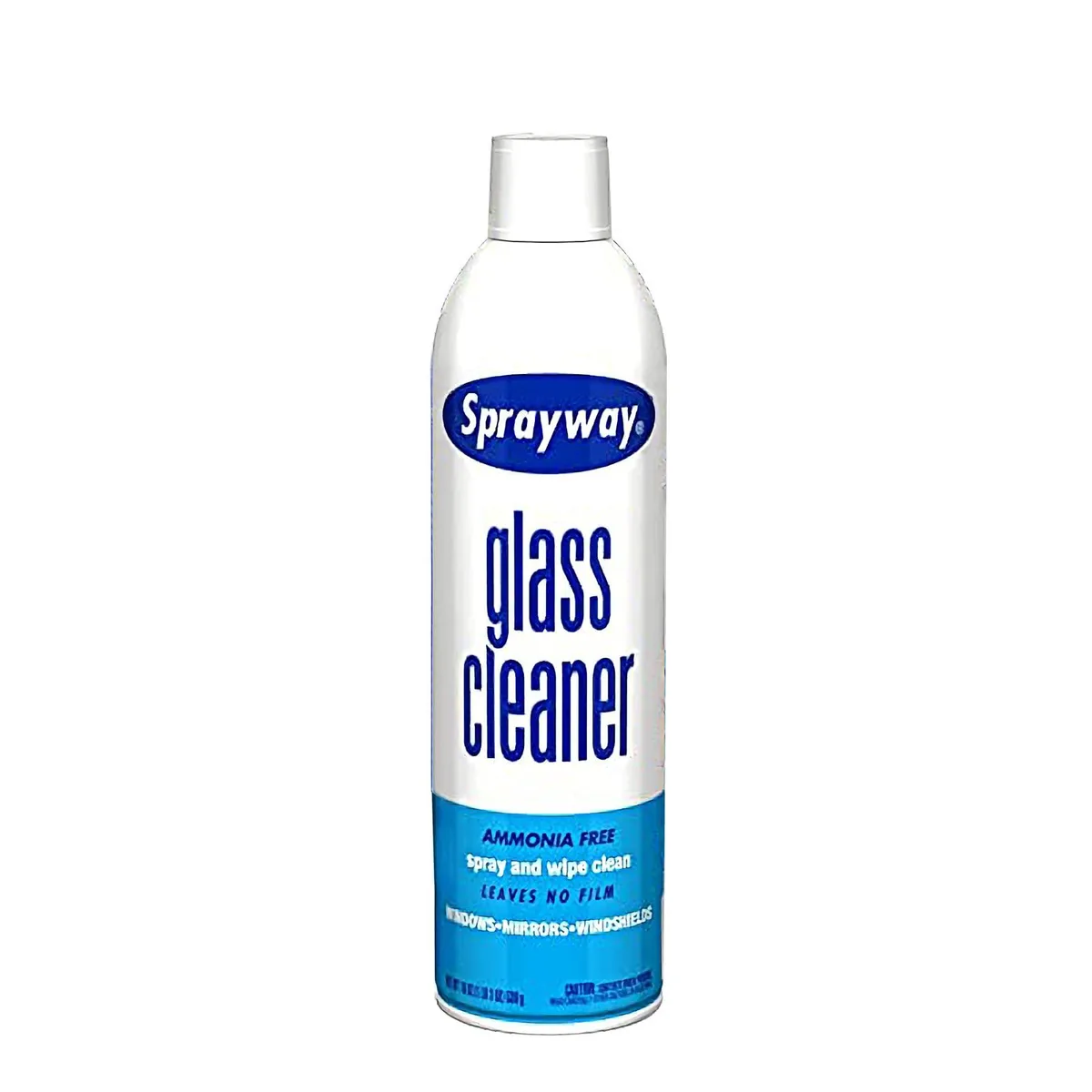 A 15 ounce aerosol can of Metra glass cleaner with foaming action