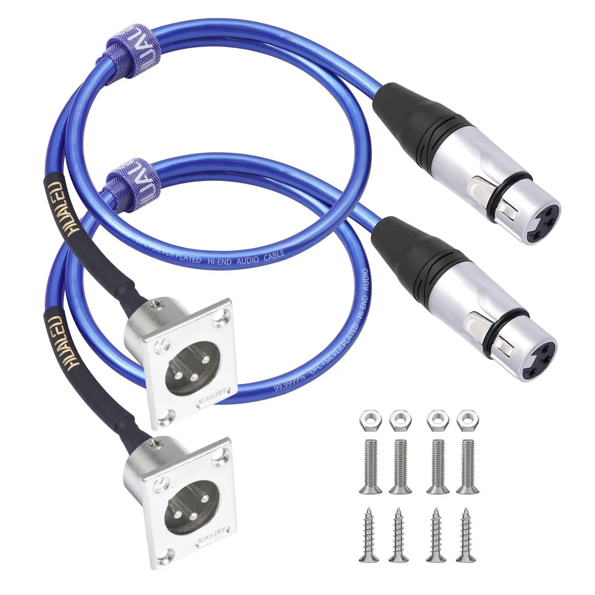  Hosa XLR Pass Through Cable Male to Female 2 ft 2 Pack — product photo