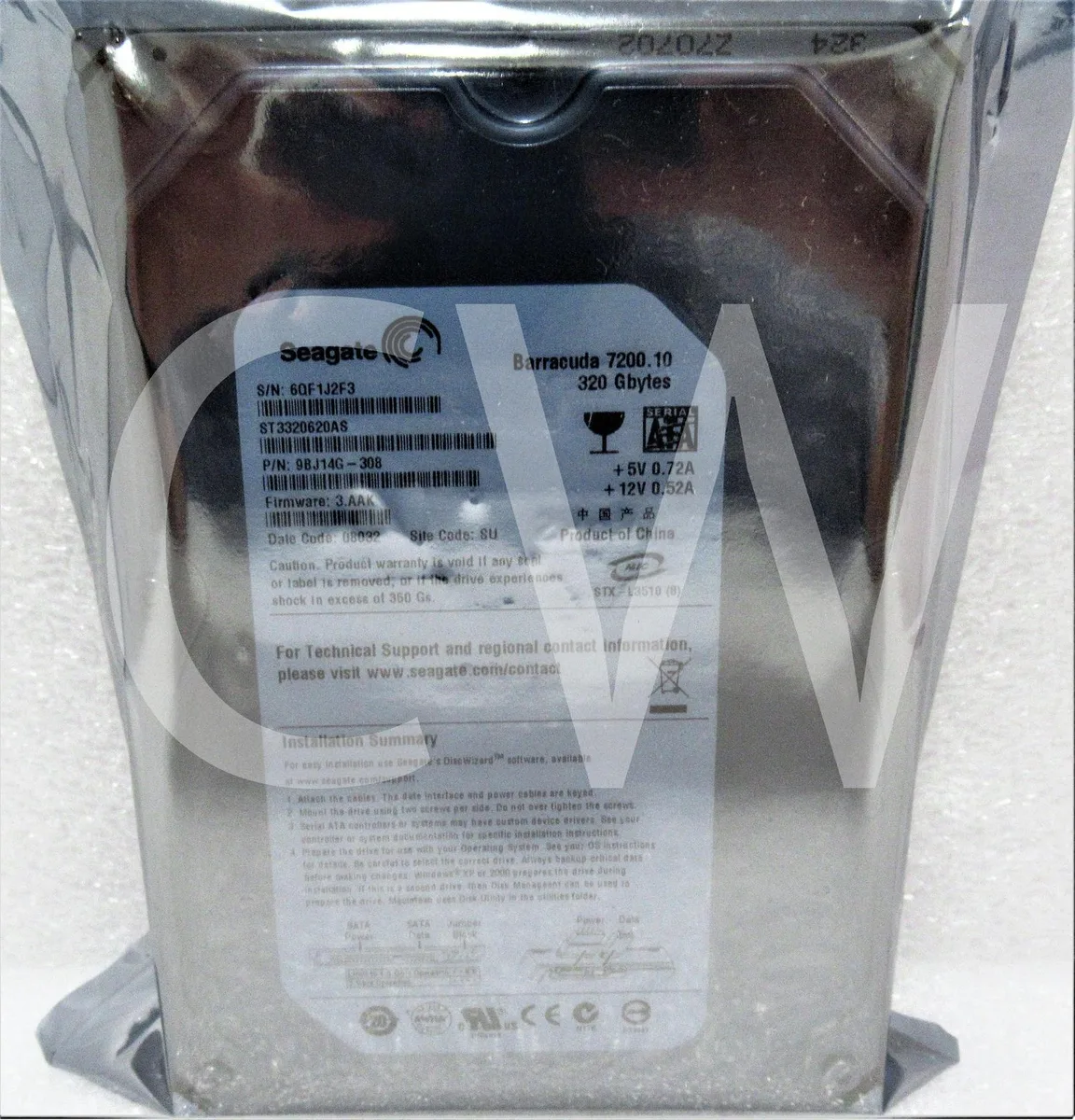 Seagate Seagate Barracuda 7200.10 ST3320620AS 320GB 7200RPM SATA internal hard drive — product photo