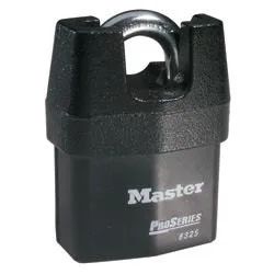 Silver laminated steel rectangular padlock with boron shackle