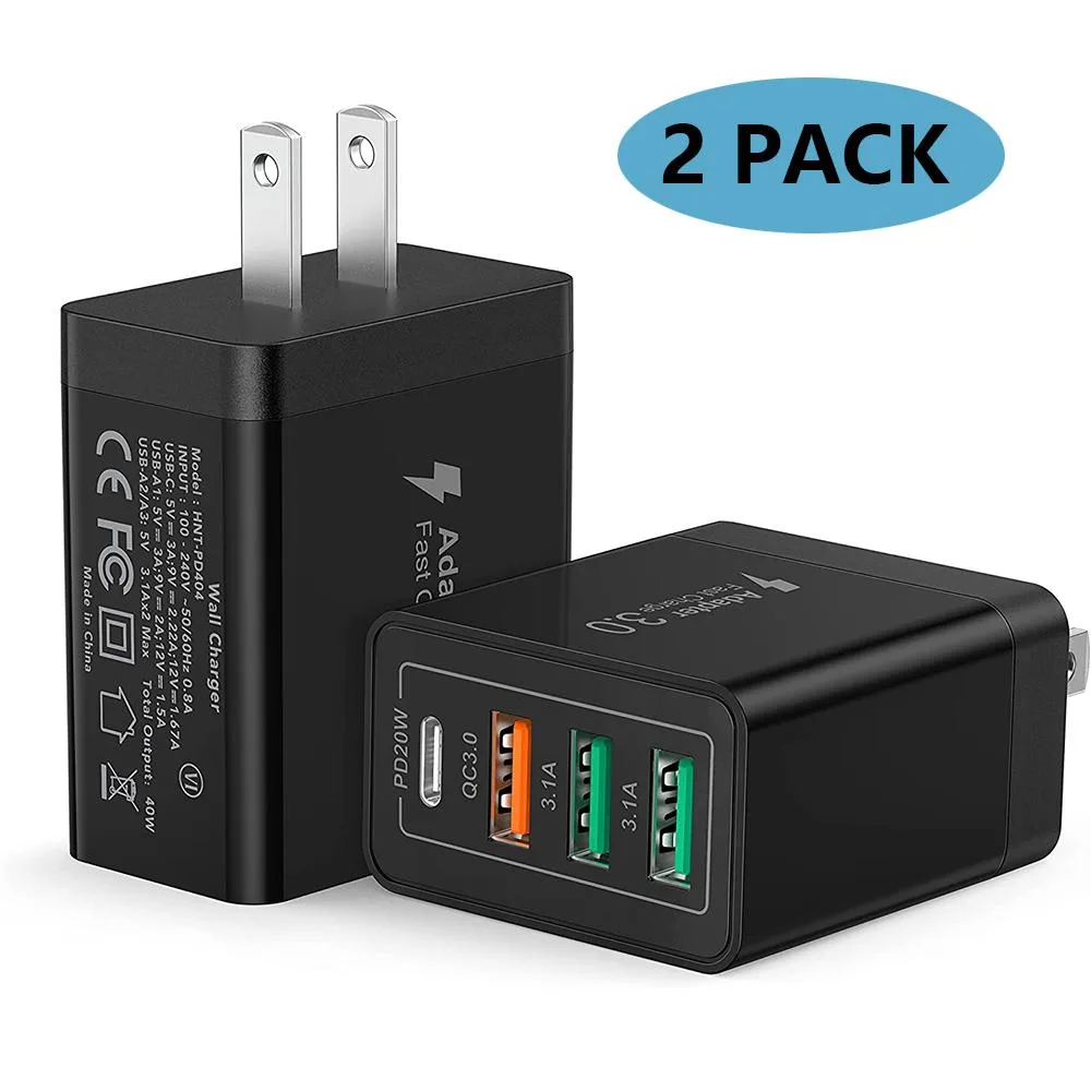 AUTYUE AUTYUE HNT-PD404 4-Port 20W PD + 40W QC Wall Charger — product photo