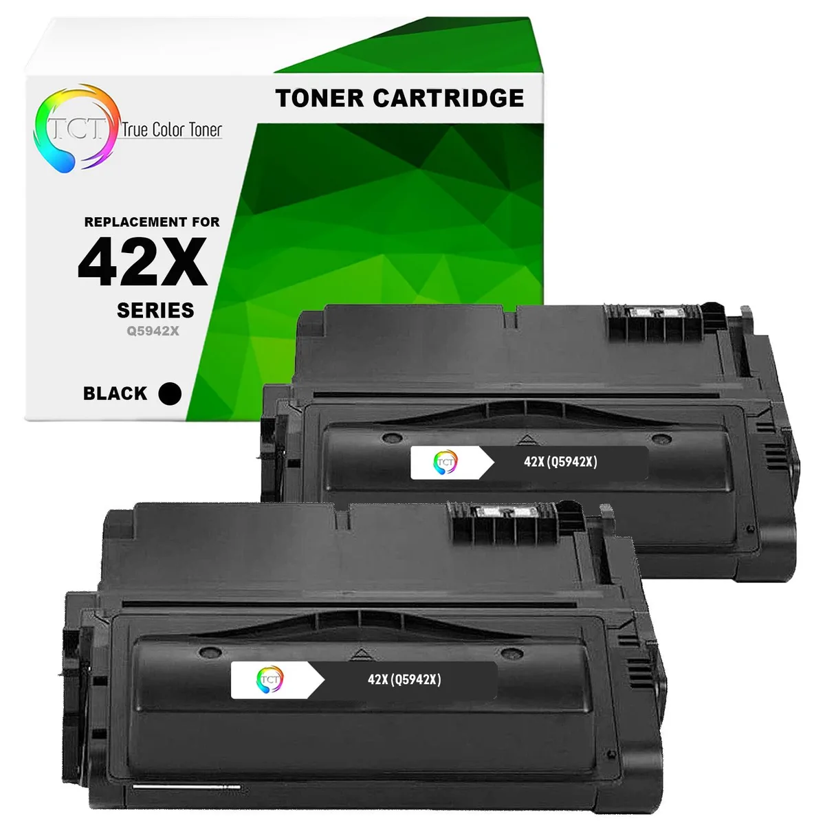 True Color Toner True Color Toner 42X Q5942X Black Toner Cartridge 2 Pack 20000 Pages — product photo