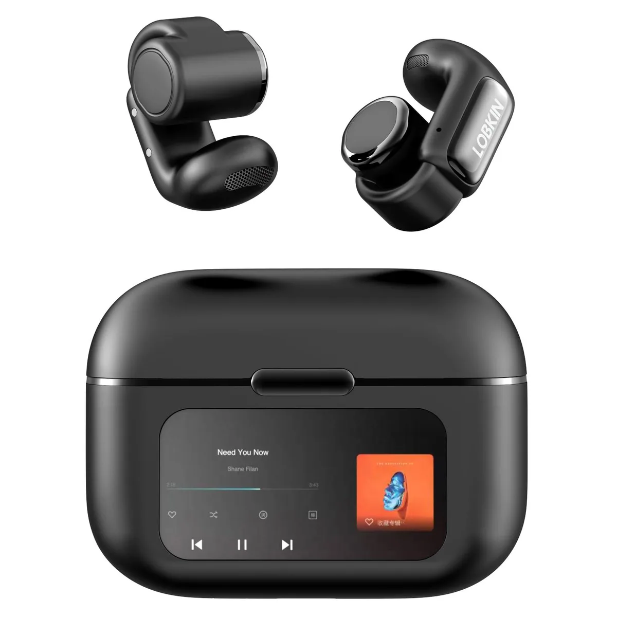  LOBKIN S18 Open Ear Clip On Headphones Bluetooth 5.4 4GB Black — product photo