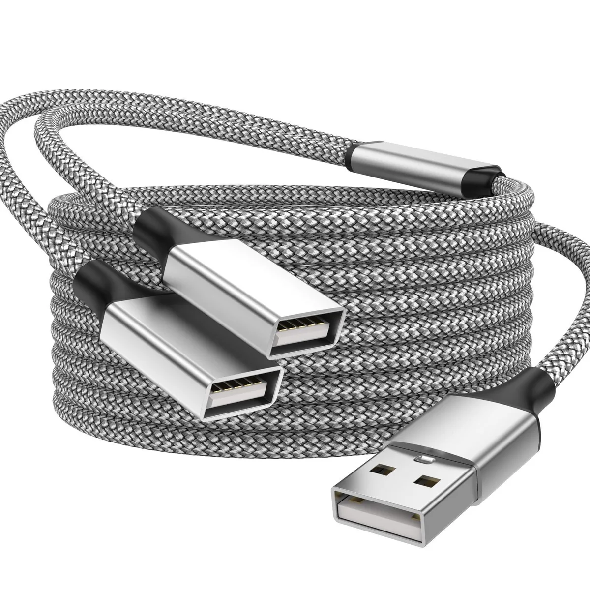  Vision USB-2USB100CM-S 3.3FT USB 2.0 Y Splitter Cable Black — product photo