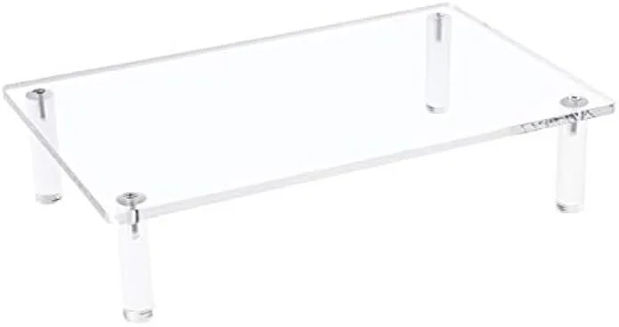 TAURKENAM TAURKENAM Clear Acrylic Monitor Stand 3.3 in Rise 44 lb Capacity — product photo