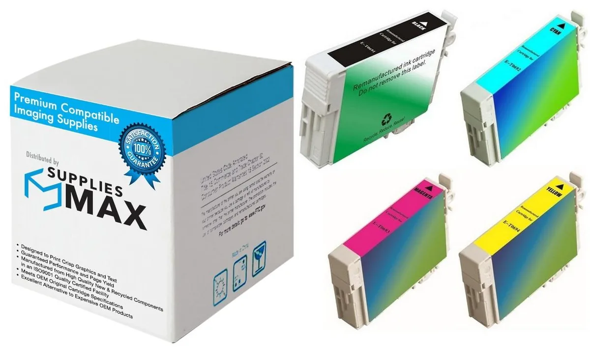 SuppliesMax SuppliesMax Remanufactured Inkjet Combo Pack T069120BCS Black/Cyan/Magenta/Yellow 335 Pages — product photo