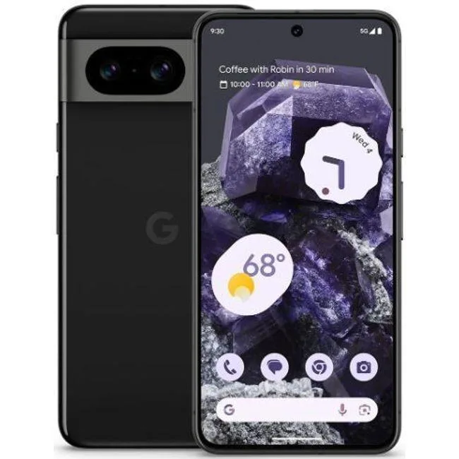 Google Google Pixel 8 5G 128GB Obsidian cell phones - unlocked — product photo