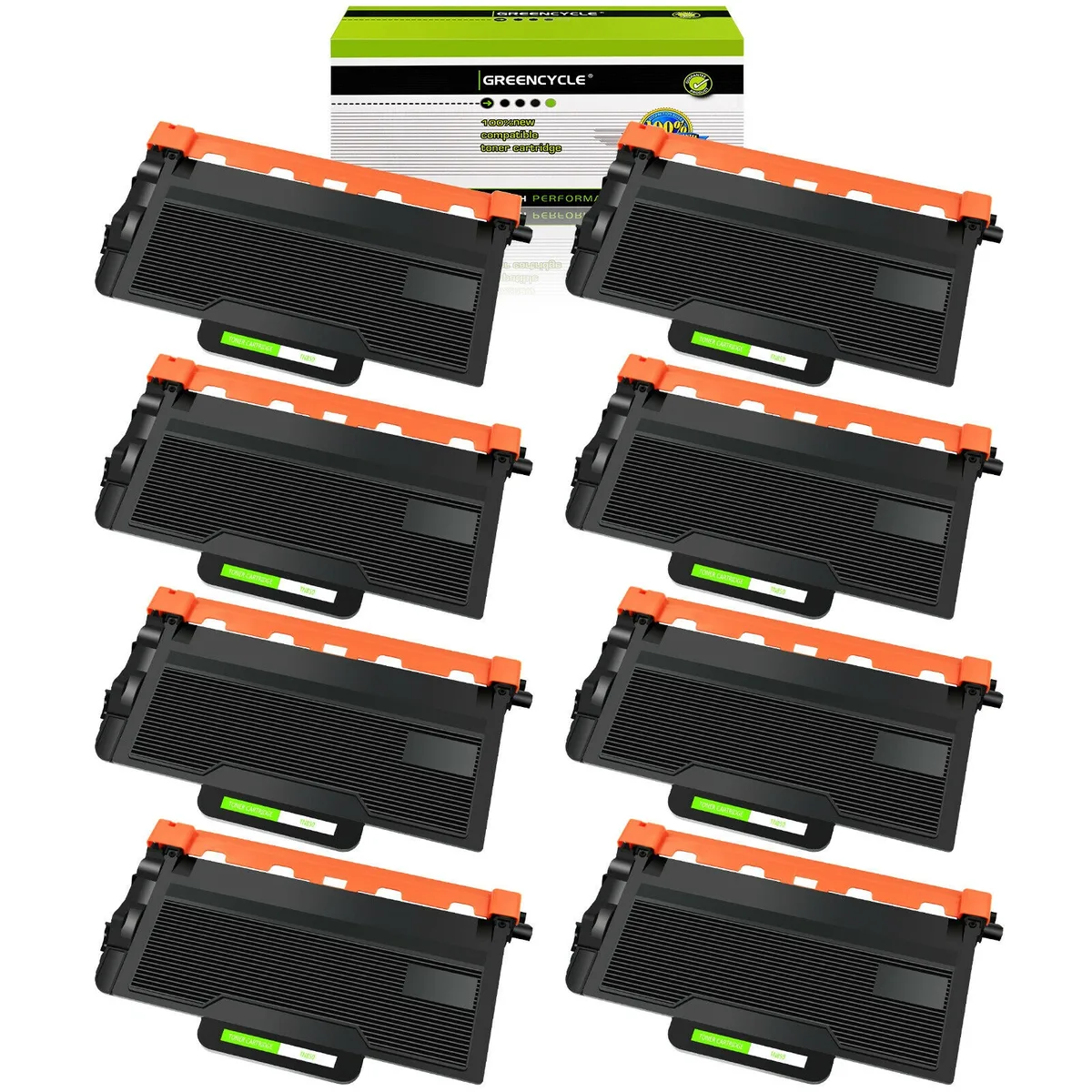 GREENCYCLE GREENCYCLE TN850 Black Toner Cartridge 8 Pack 8000 Pages — product photo
