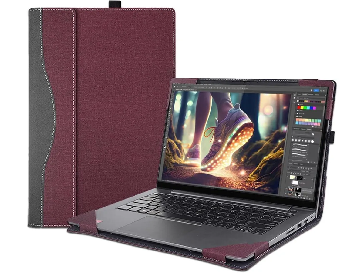 BONAEVER BONAEVER hard laptop case Wine Red 15.6 inch — product photo