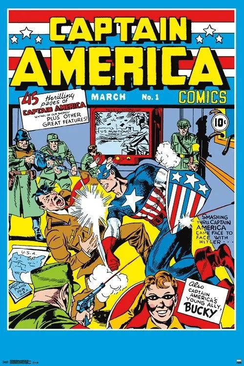 Captain America Comics #1 poster print 22 x 34 inches