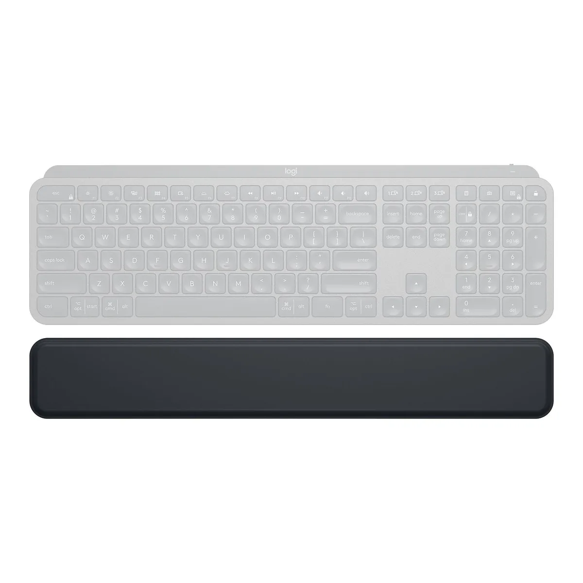 Logitech Canada Logitech Canada 956-000001 Foam Wrist Rest Gray keyboard accessory — product photo
