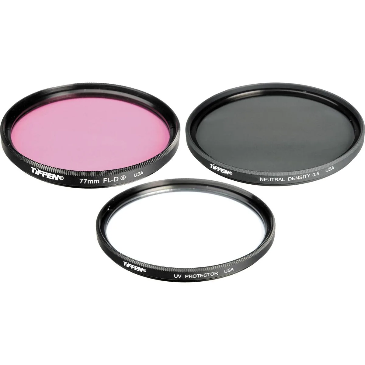 Tiffen Tiffen Deluxe Filter Kit 67mm — UV, FLD, ND 0.6 camera accessory — product photo