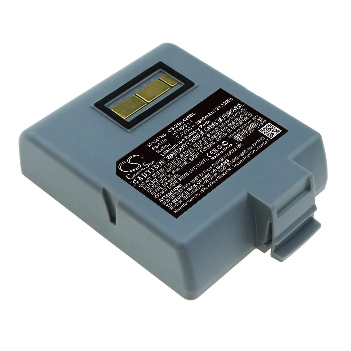  FYIOGXG Standard Battery for QL420/Plus/+ 3800mAh 7.4V 28.12Wh AT16293-1 — product photo