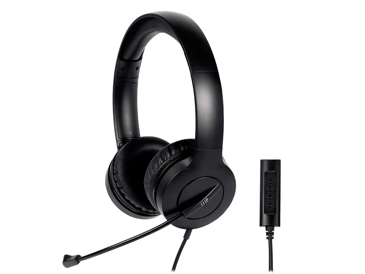 Monoprice Inc. Monoprice Inc. 143018 WFH 3.5mm + USB On-Ear Headset — product photo