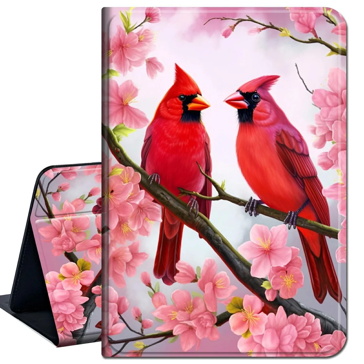BoYata BoYata 2 in 1 Accessory for Kindle Fire Max 11 (2023) Red Birds Pink Flowers — product photo