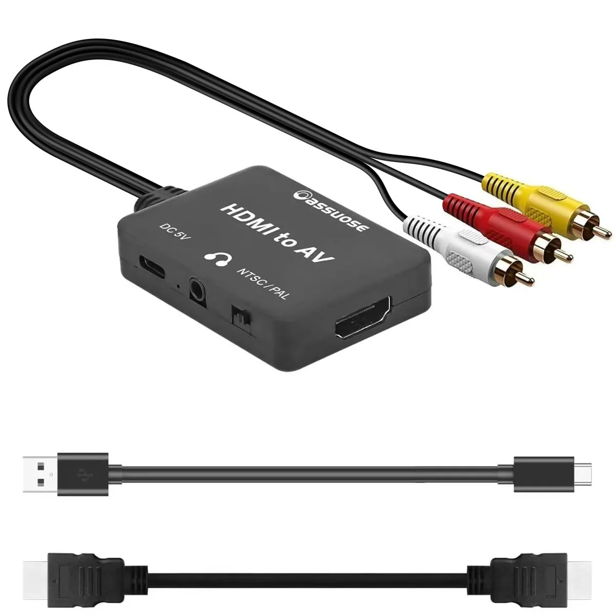  Oassuose HDMI to RCA Converter with 3.5 mm AudioPort — product photo