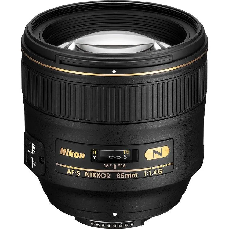 Nikon Global Nikon AF-S NIKKOR 85mm f/1.4G F Mount FX camera lens — product photo