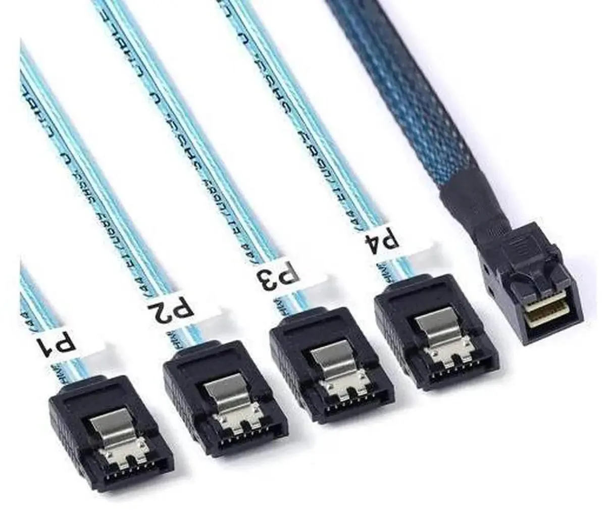 SMUGDESK SMUGDESK 2 Pack 1 Meter SFF-8643 Mini SAS HD to 4 SATA Forward Breakout Cable — product photo