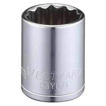 Westward Westward 53YU74 1/2" drive metric socket 23mm 12 point — product photo
