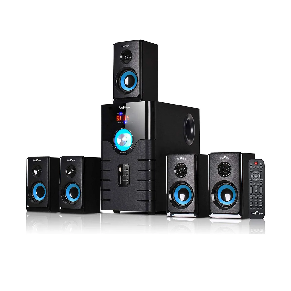 Befree Sound Befree Sound BFS-500 5.1 Channel Home Audio Speaker System Blue — product photo