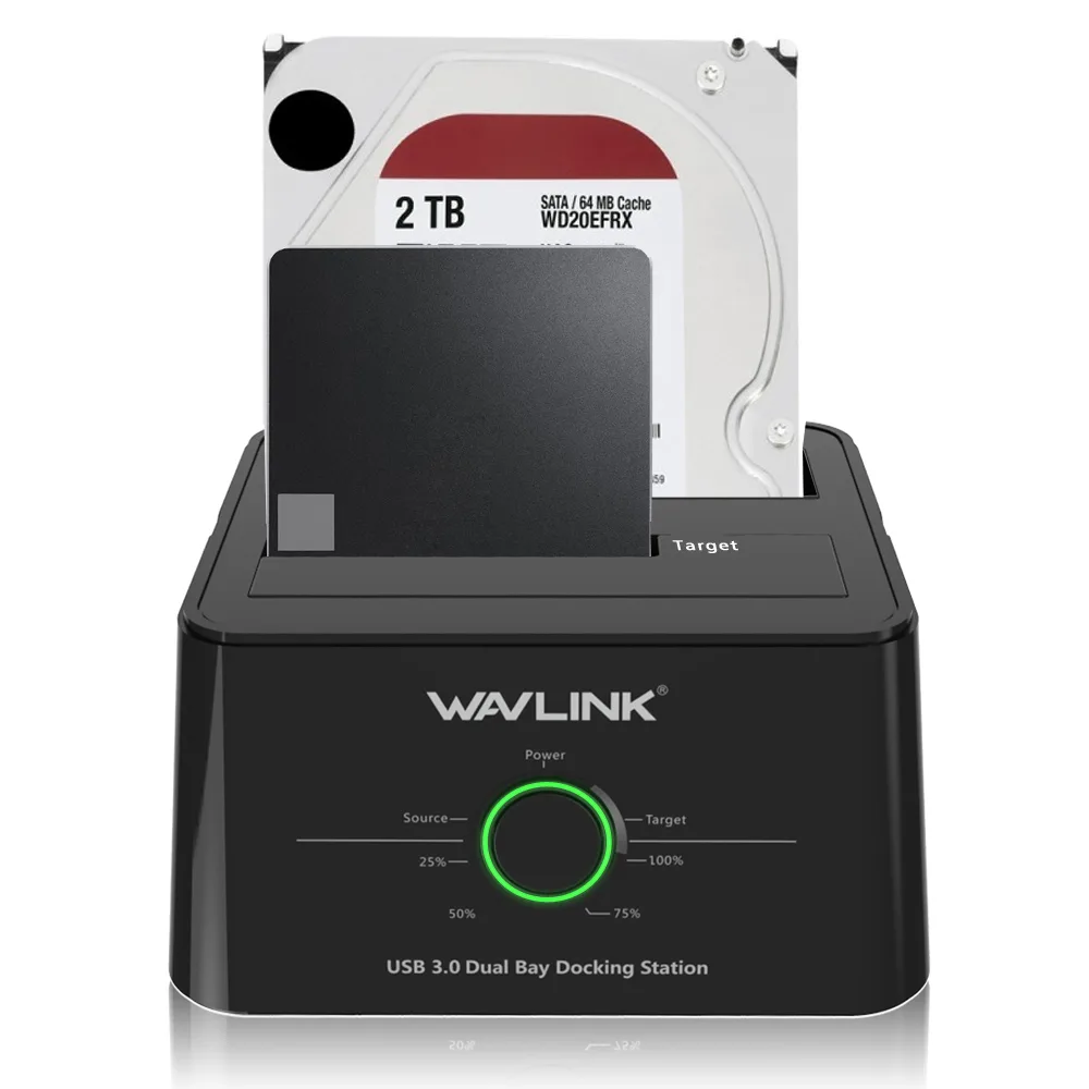Wavlink Wavlink ST334U 12TB Dual Bay SATA Docking Station drive enclosure — product photo