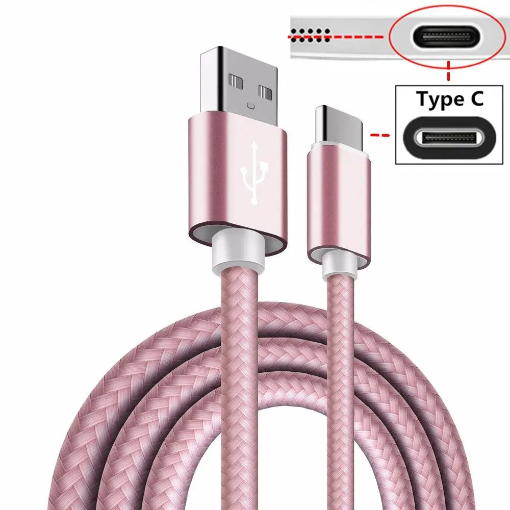 A silver USB-C cable with a straight plug, two metres long