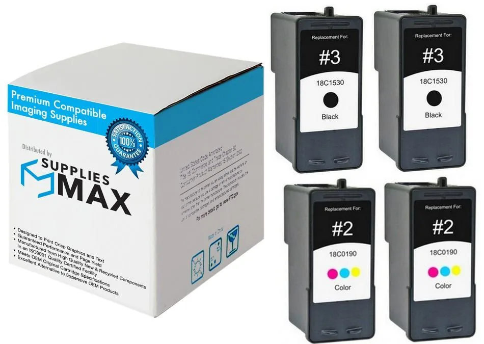 SuppliesMax SuppliesMax Lexmark 18C1737_2PK Inkjet Combo Pack 2 Black 2 Color — product photo