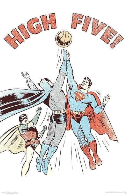 DC Comics Hi Five poster print 22 by 34 inches on heavy paper