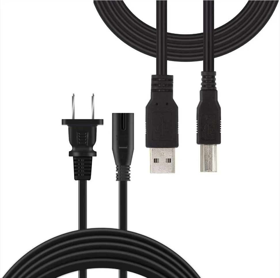 ABLEGRID ABLEGRID UL Power Cord + USB Cable for Epson WF-3640/7510/7520/7610/7620 — product photo