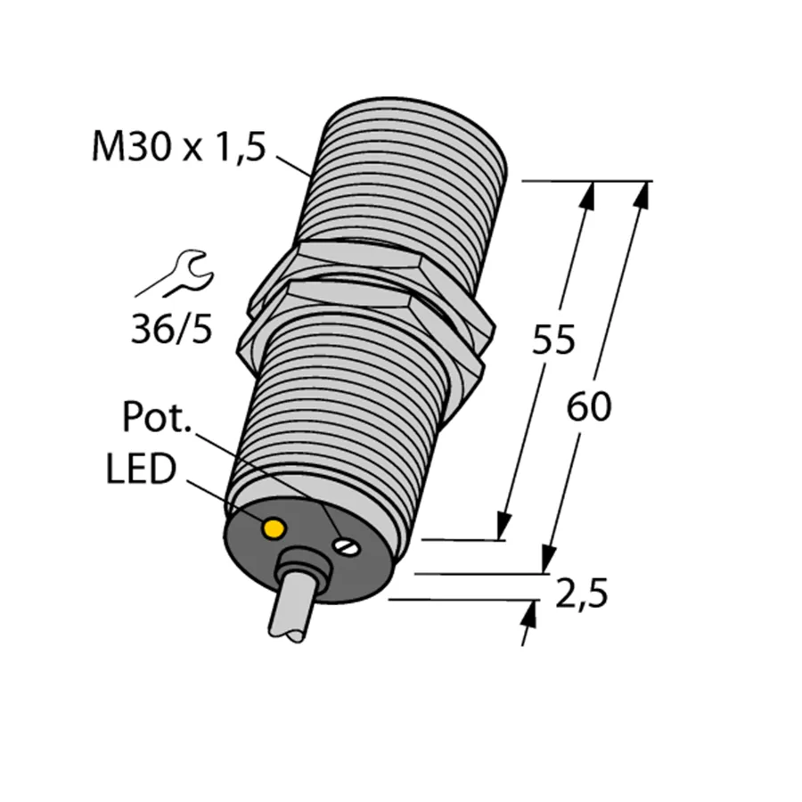 Turck Turck BC10-M30K-AZ3X 2503031 capacitive sensor M30×1.5 10 mm 20…250 VAC — product photo