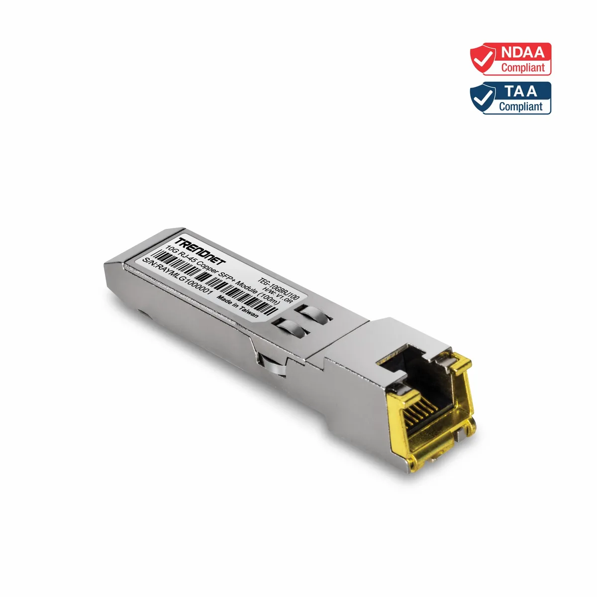 TRENDnet TRENDnet TEG-10GBRJ100 10G SFP+ RJ45 Transceiver 100m — product photo