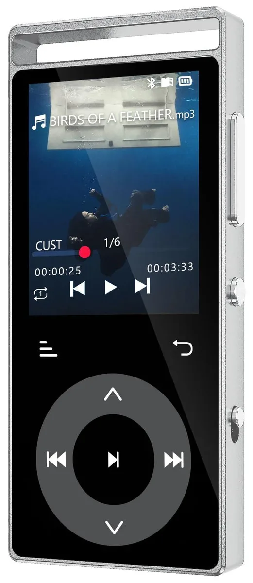 PlayerPure A3 90GB MP3 player Bluetooth 5.3 1.77" silver — product photo