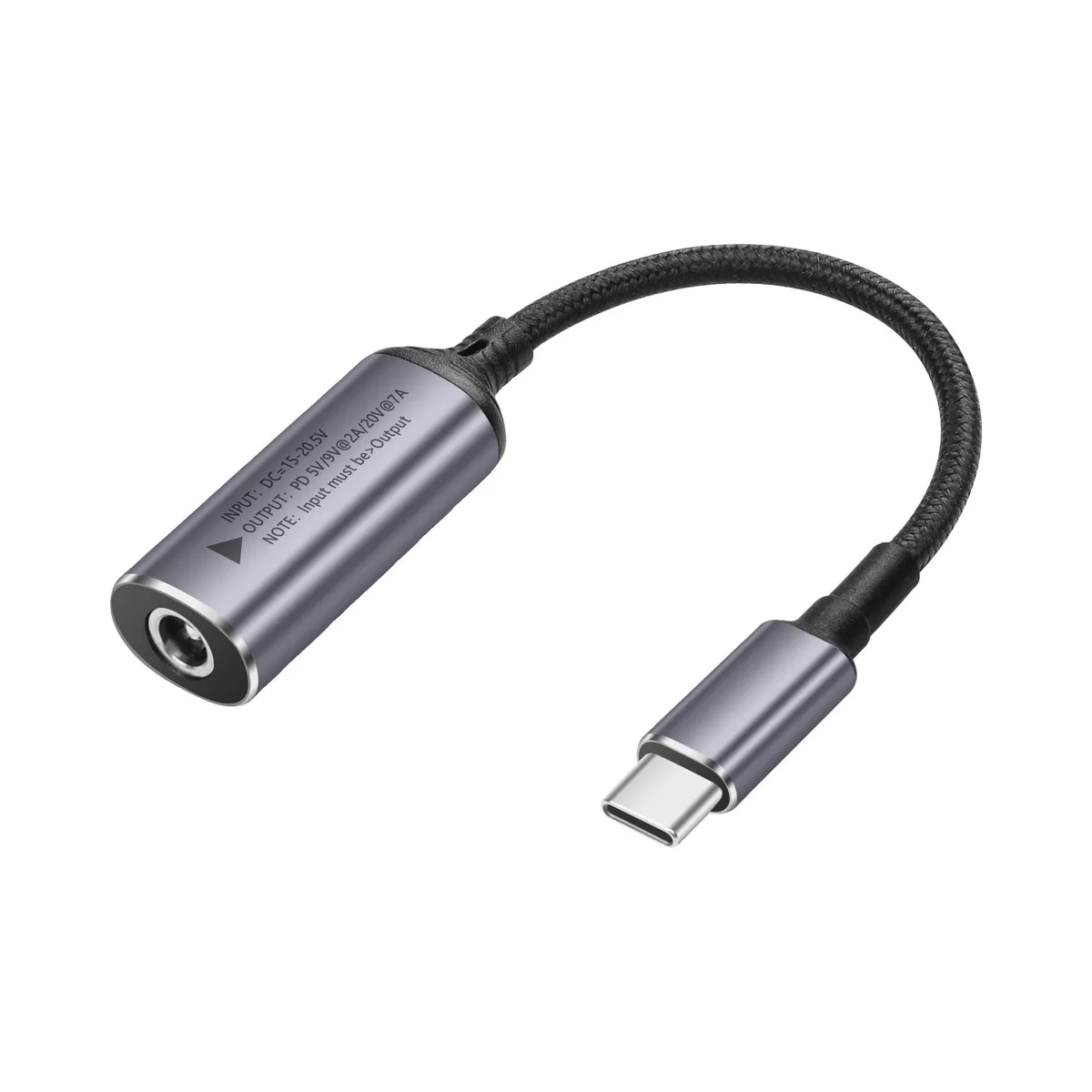 BUCIER BUCIER PD 140W DC5525 to USB C Cable 5.5mm x 2.5mm Female to Type C Male 17.4cm — product photo
