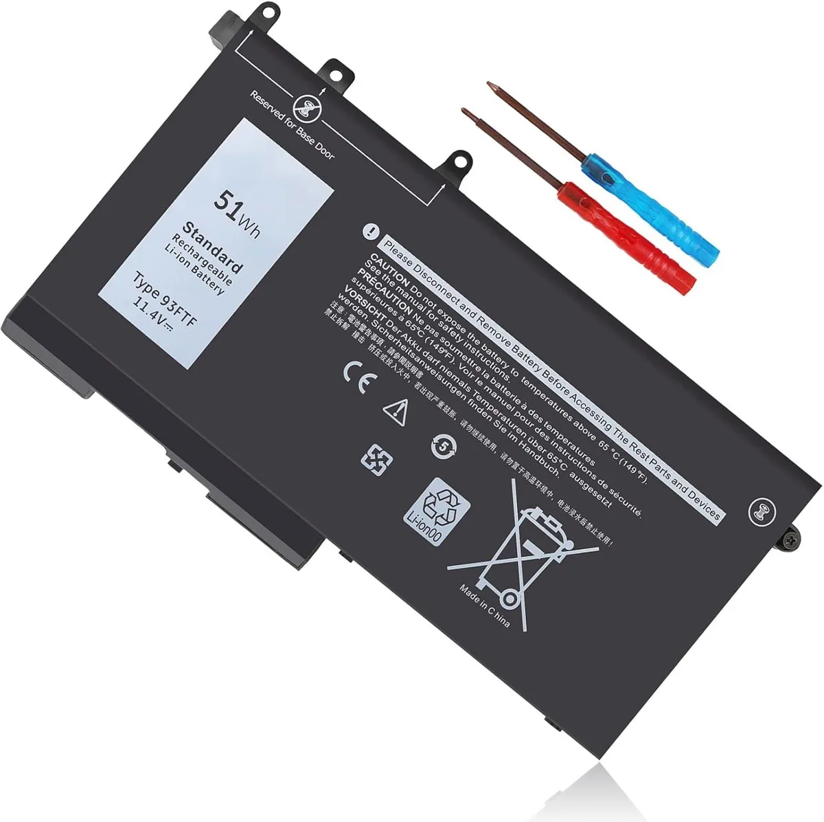 PISKEKAT PISKEKAT 51Wh 93FTF 11.4V 3-Cell laptop battery — product photo