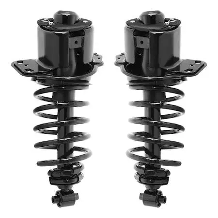 Unity rear complete strut assembly kit, two fully assembled units, silver metal finish