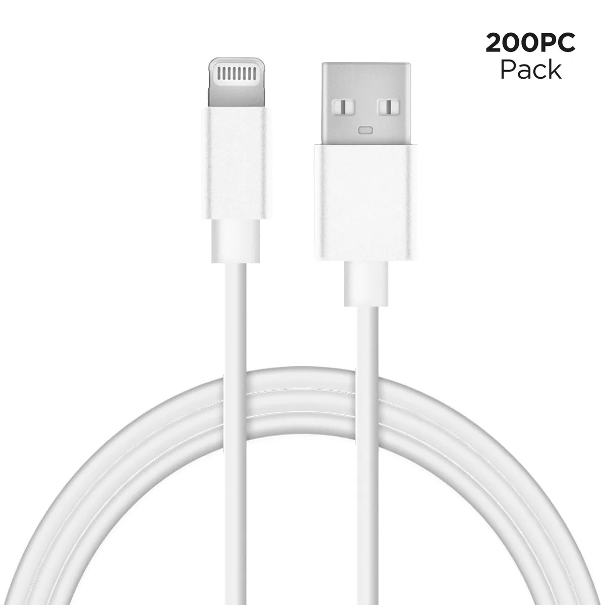 HyperGear HyperGear USB to MFi Lightning Cable 3ft White Bulk 200pc Pack — product photo
