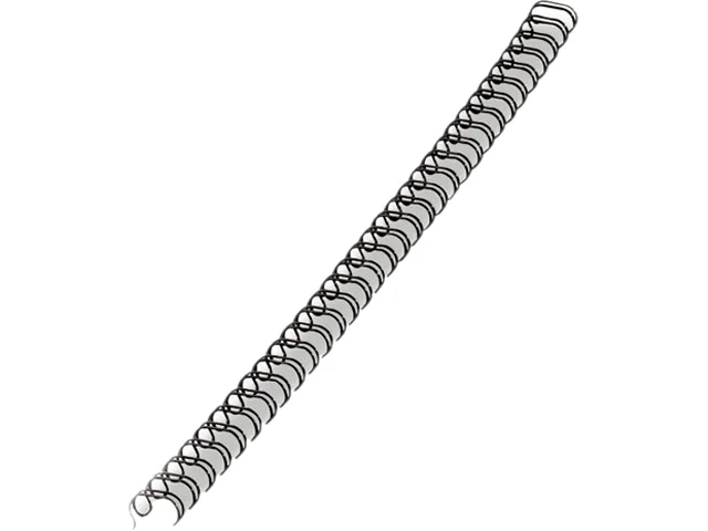 Black double-loop wire binding combs, 25 pack