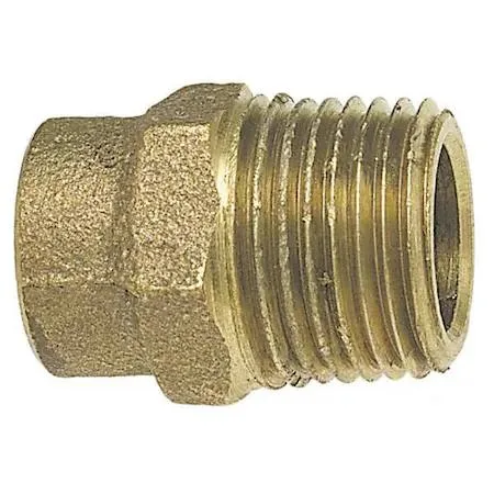 Straight bronze coupling with cup and male thread ends